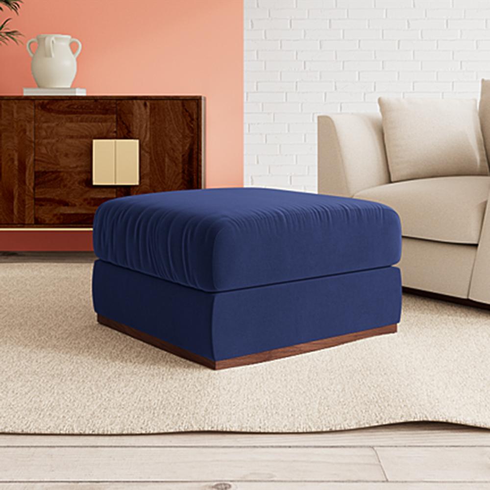 Royse Ottoman Color in Navy Blue - Home Lifestylez