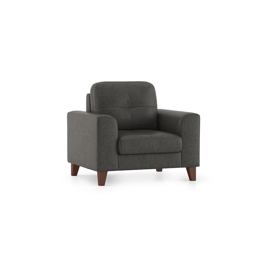Verona Essential 1 Seater Fabric Sofa in Steel Colour