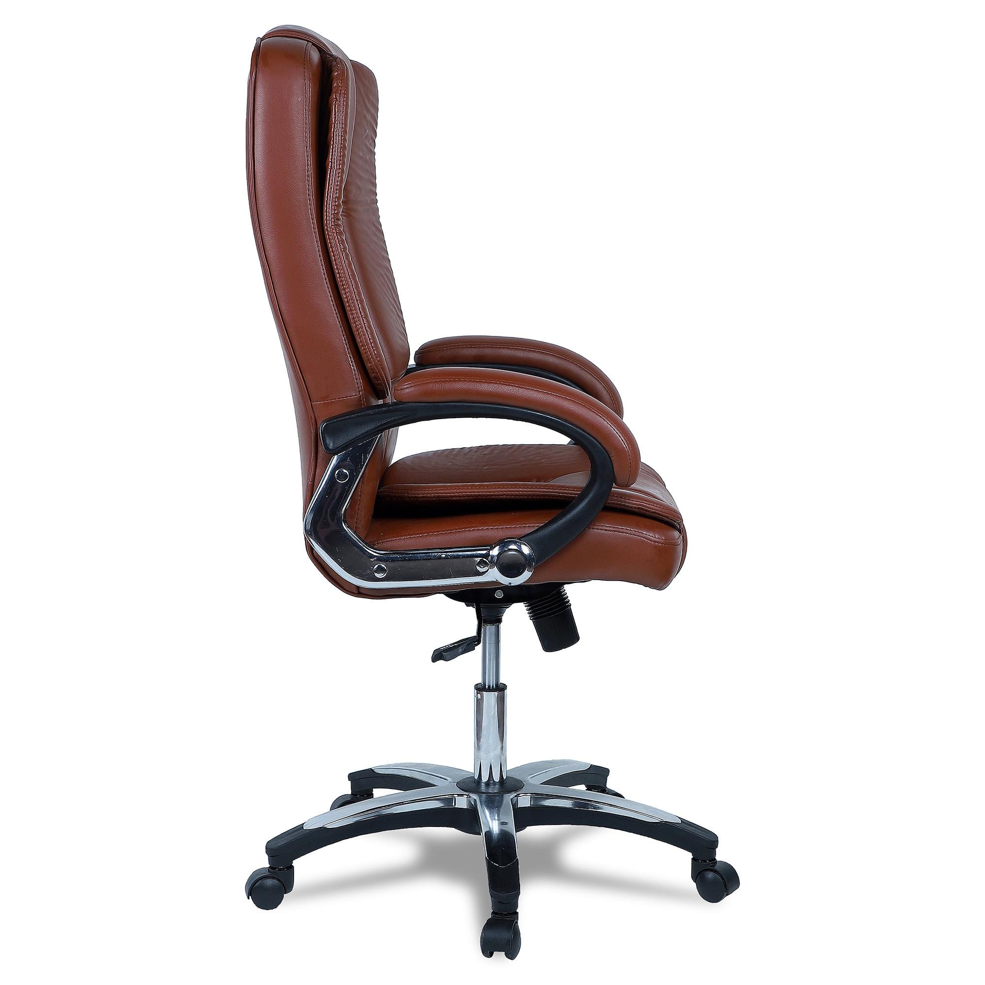 Pleash High Back Executive Chair in Ten Brown Colour
