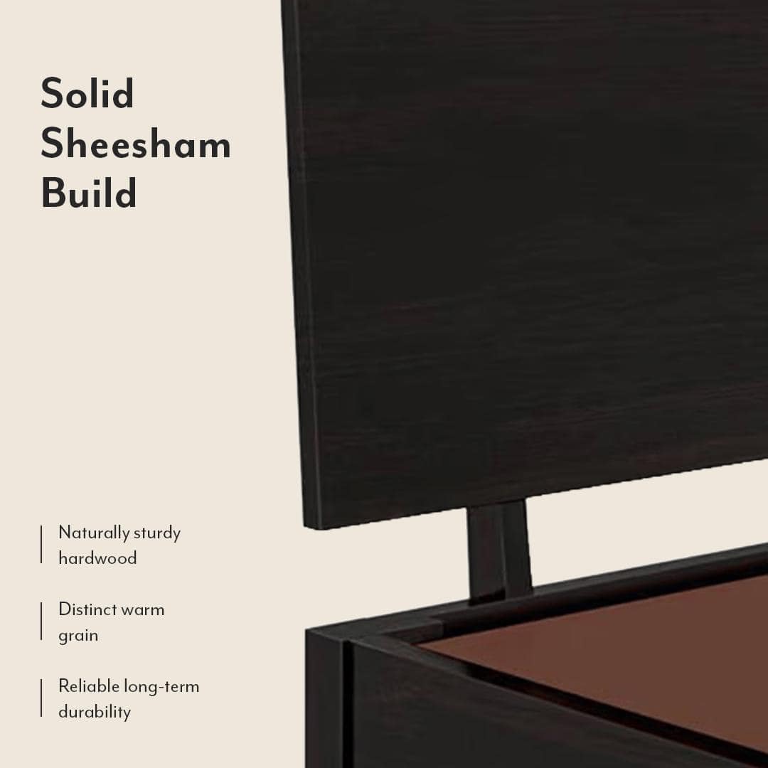 Boston Solid Wood Single Size Bed In Mahogany Finish