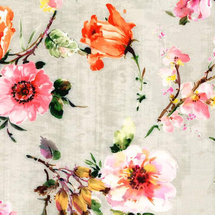 Genoa Wing Chair in  Floral Colour