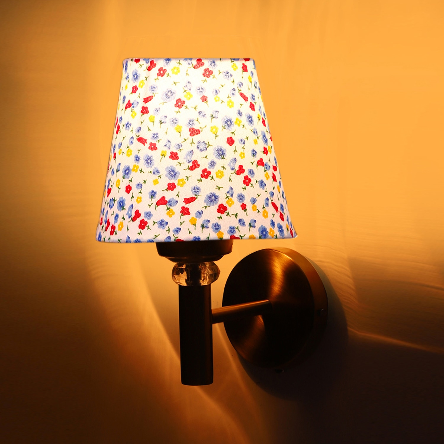 Devansh Metal Electric Wall Light in Gold Colour with Multi Shade Count of 1 Light - Devansh
