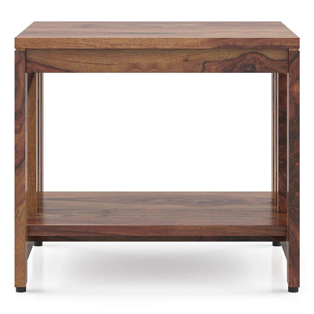 Beirut Solid Wood Bedside Table in Teak Finish