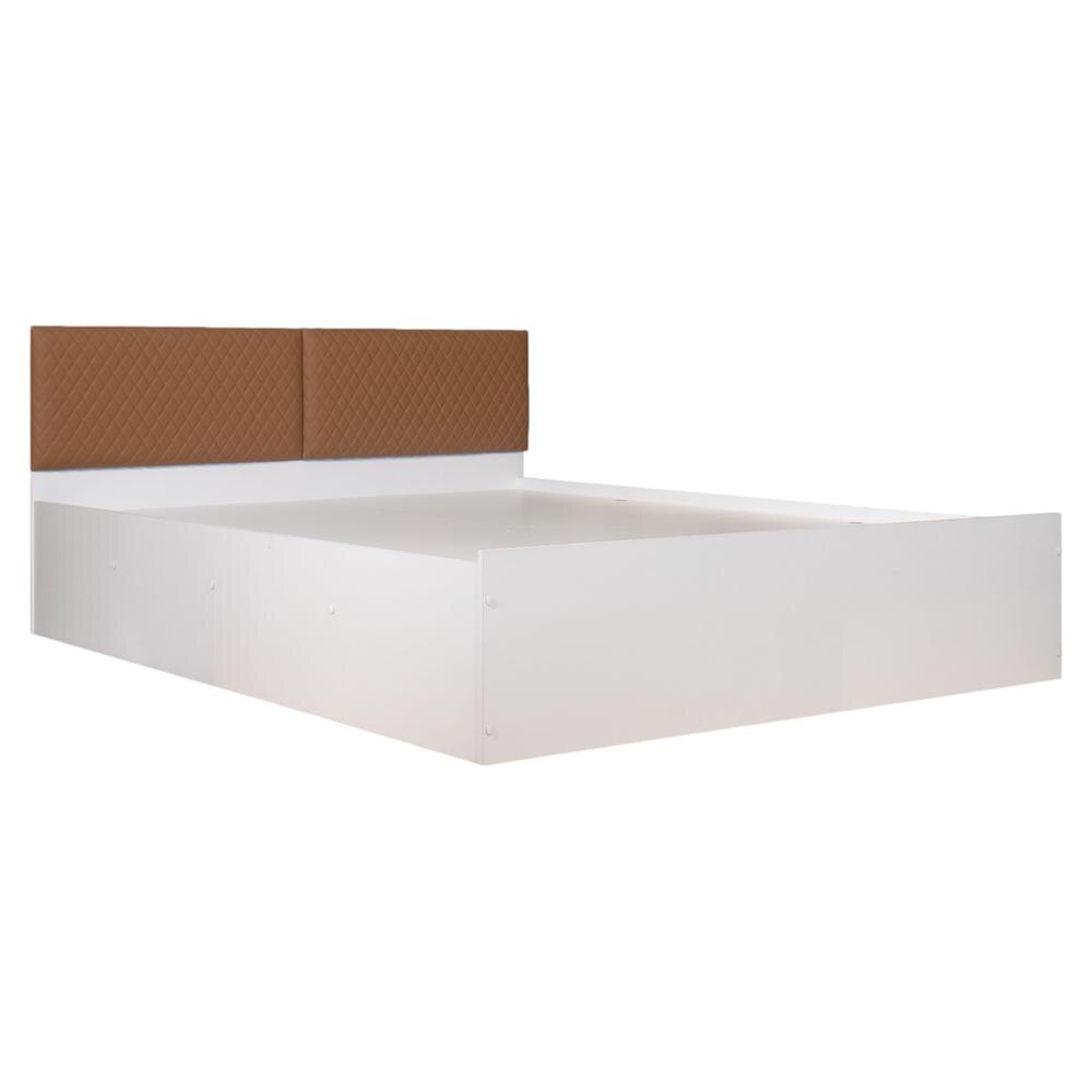 Franceska Engineered Wood Queen Size Bed In White Finish