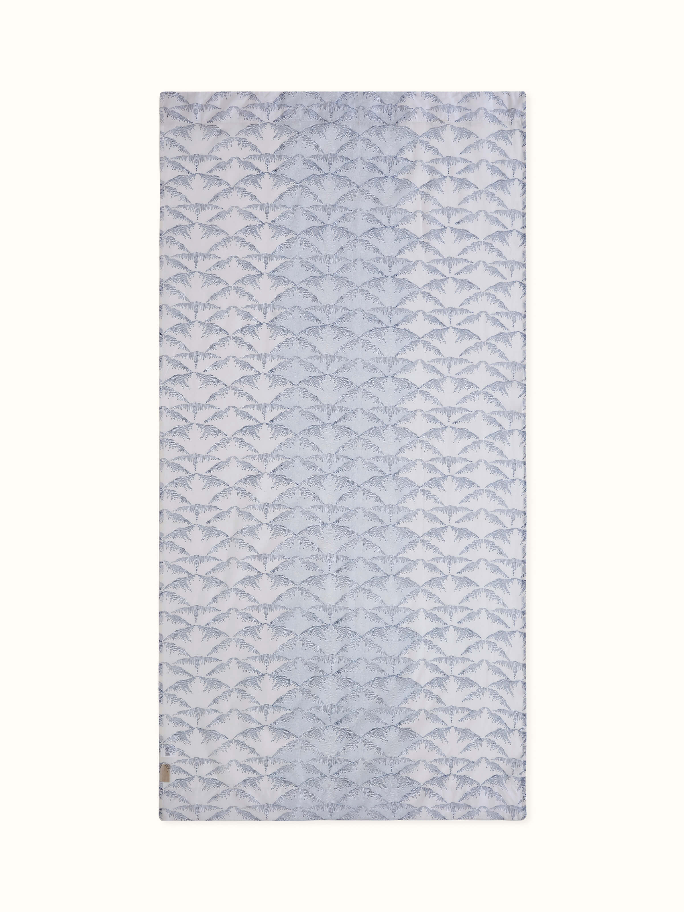 Parvat Indigo Cotton Silk Sanganeri Hand Block Printed Curtain (7 Ft)