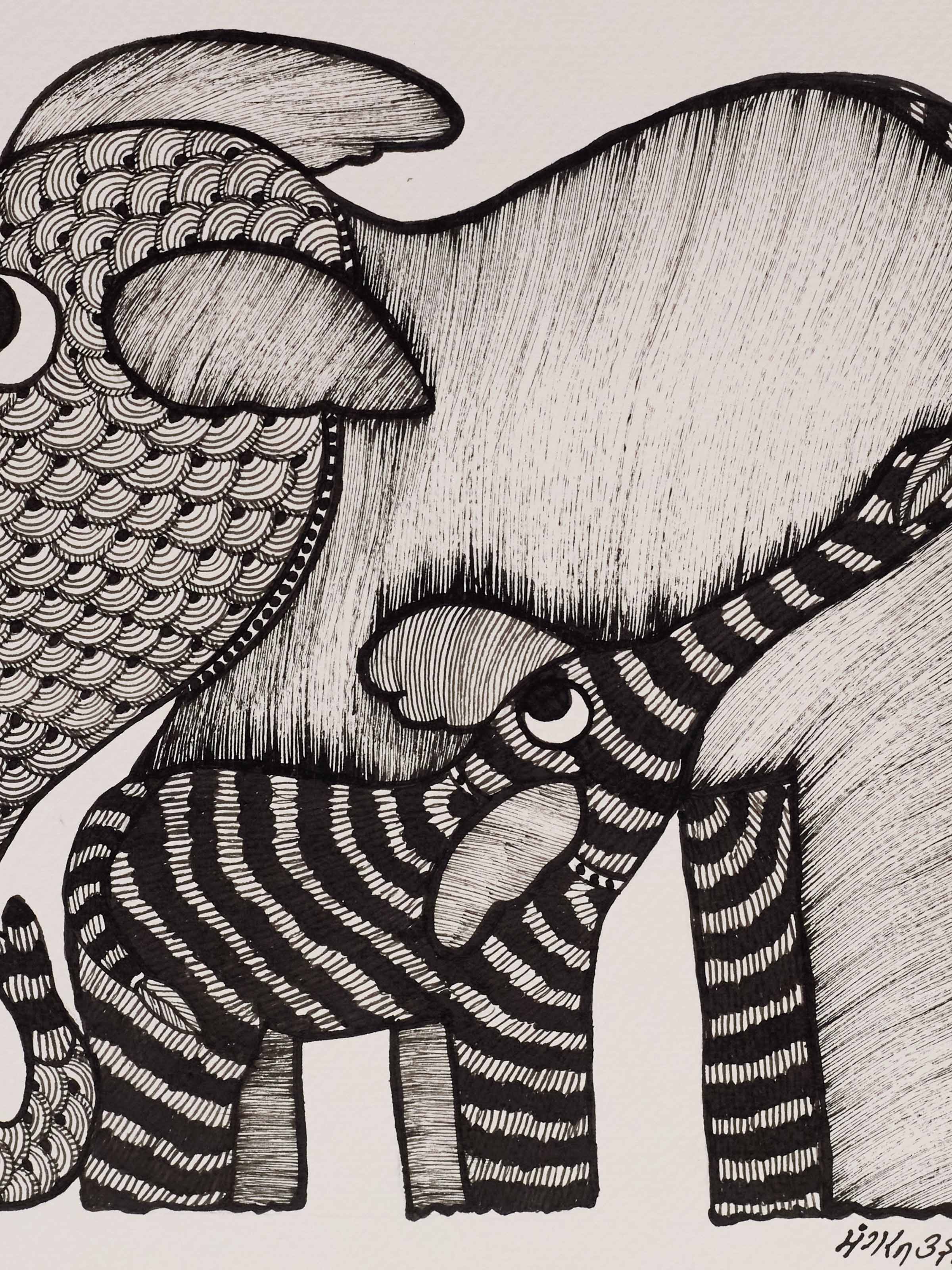 Eternal Embrace Gond Art