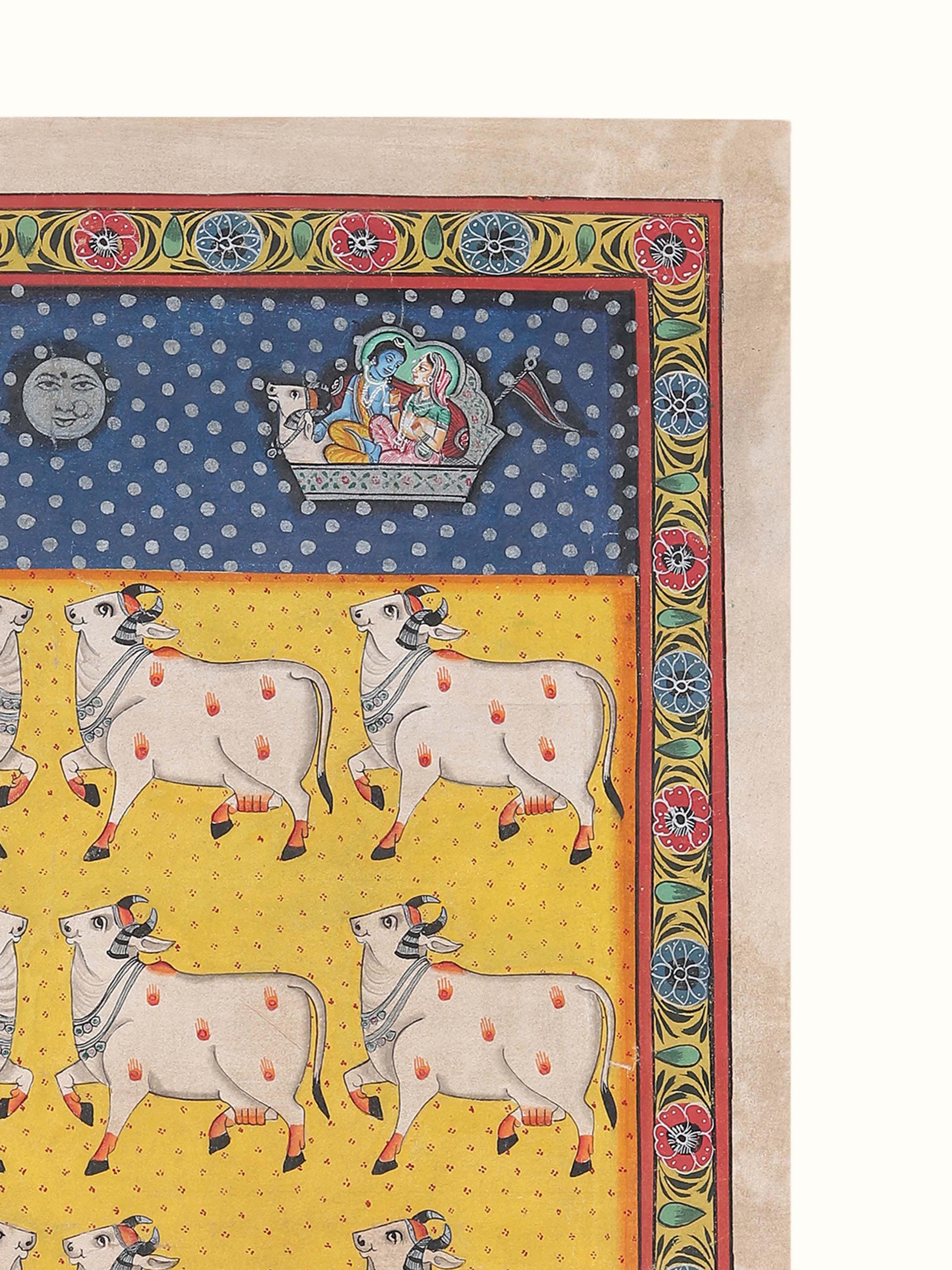 Gopashtami Cows Pichwai Painting