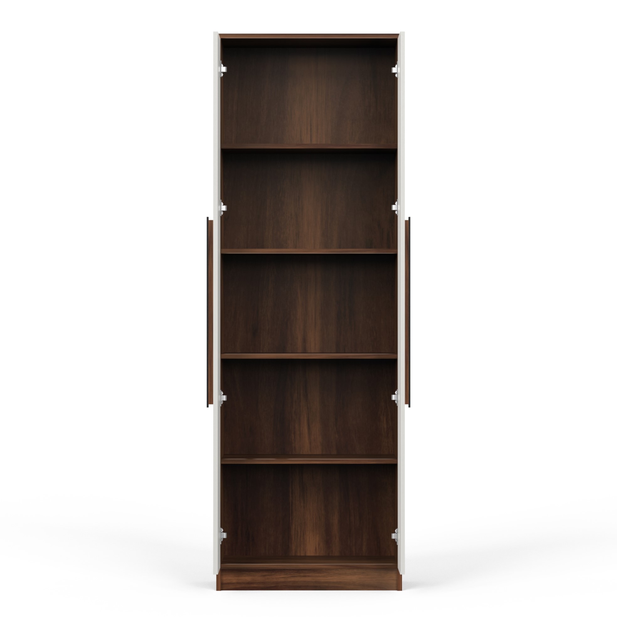 BLUEWUD Maltein Mini Engineered Wood 2 Door Wardrobe/Clothes Storage Rack Organizer Almirah Cupboard with Shelves for Bedroom Home Furniture (Brown Maple & White, 60 X 40 X 180 CM)