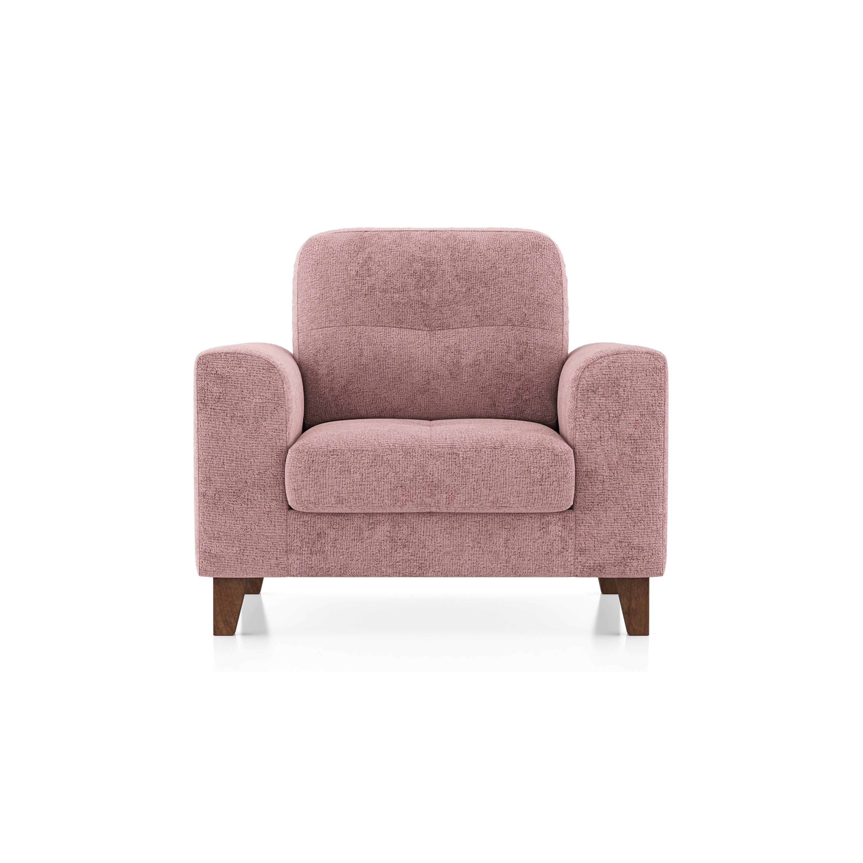 Verona Essential 1 Seater Fabric Sofa In Desert Rose Colour - Urban Ladder