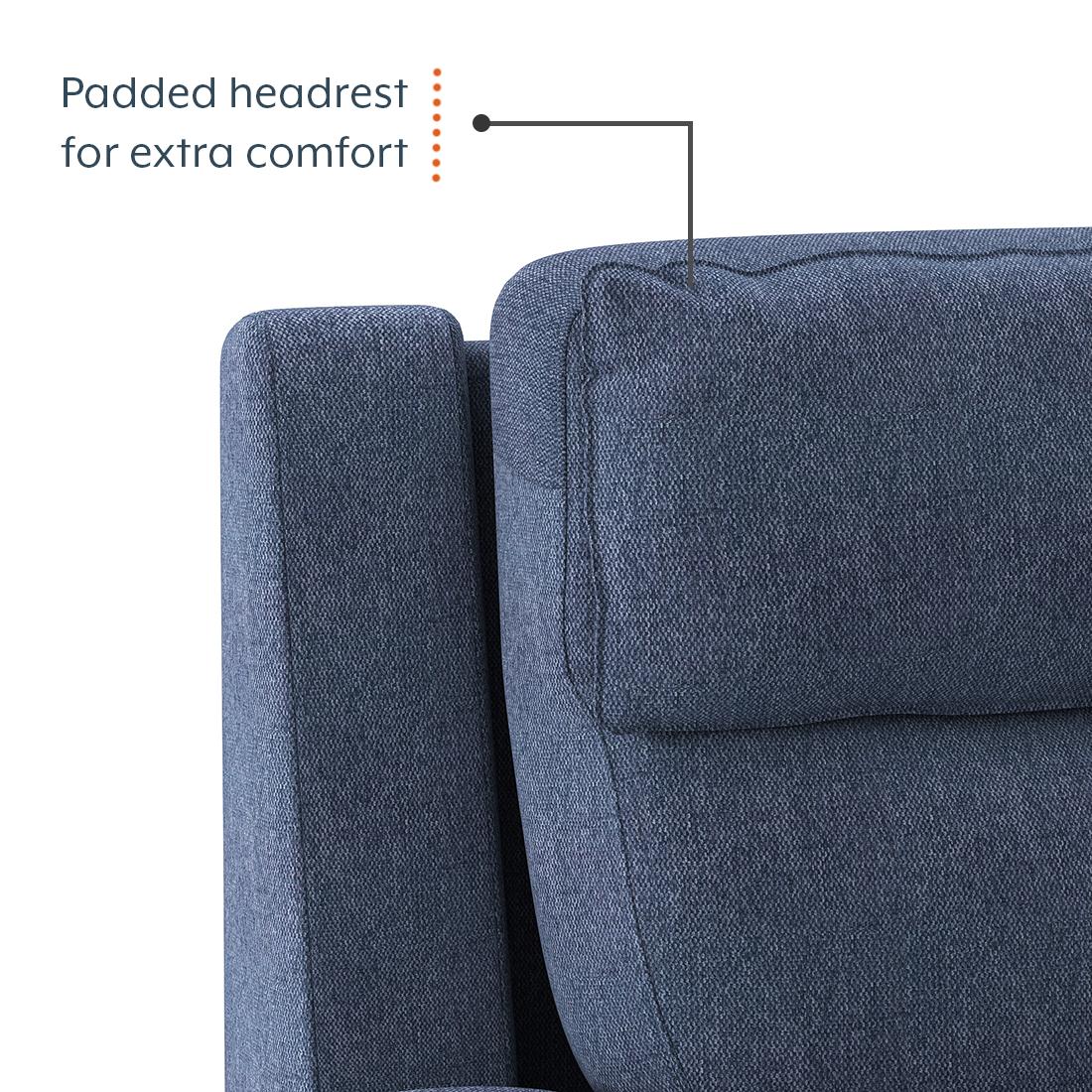 Emila One Seater Motorized Recliner in Blue Colour