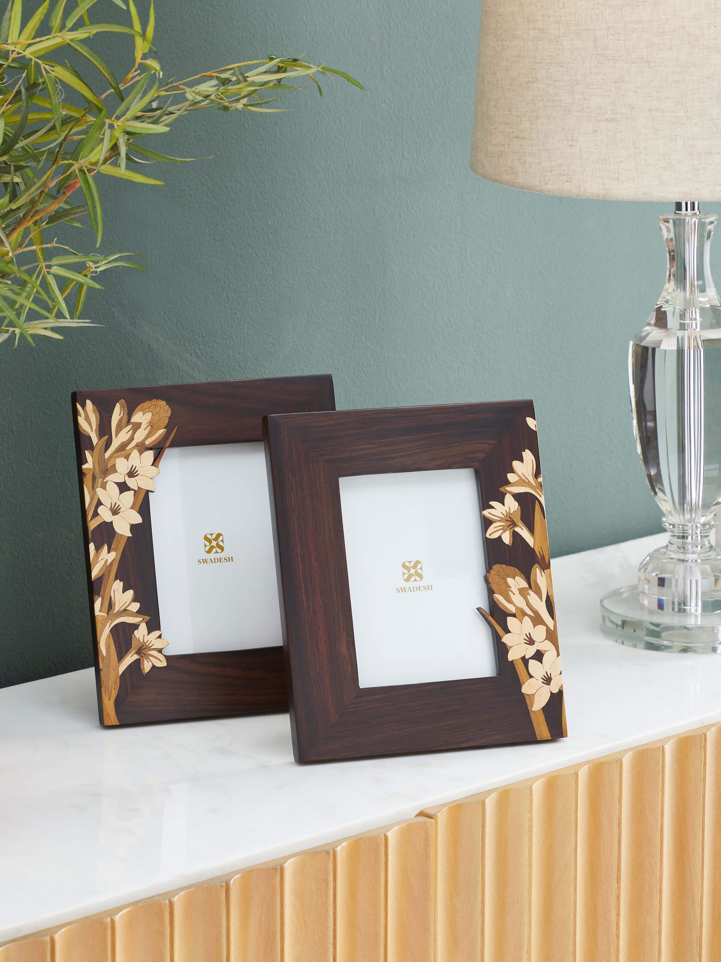 Mysore Rosewood Inlay Photo Frame