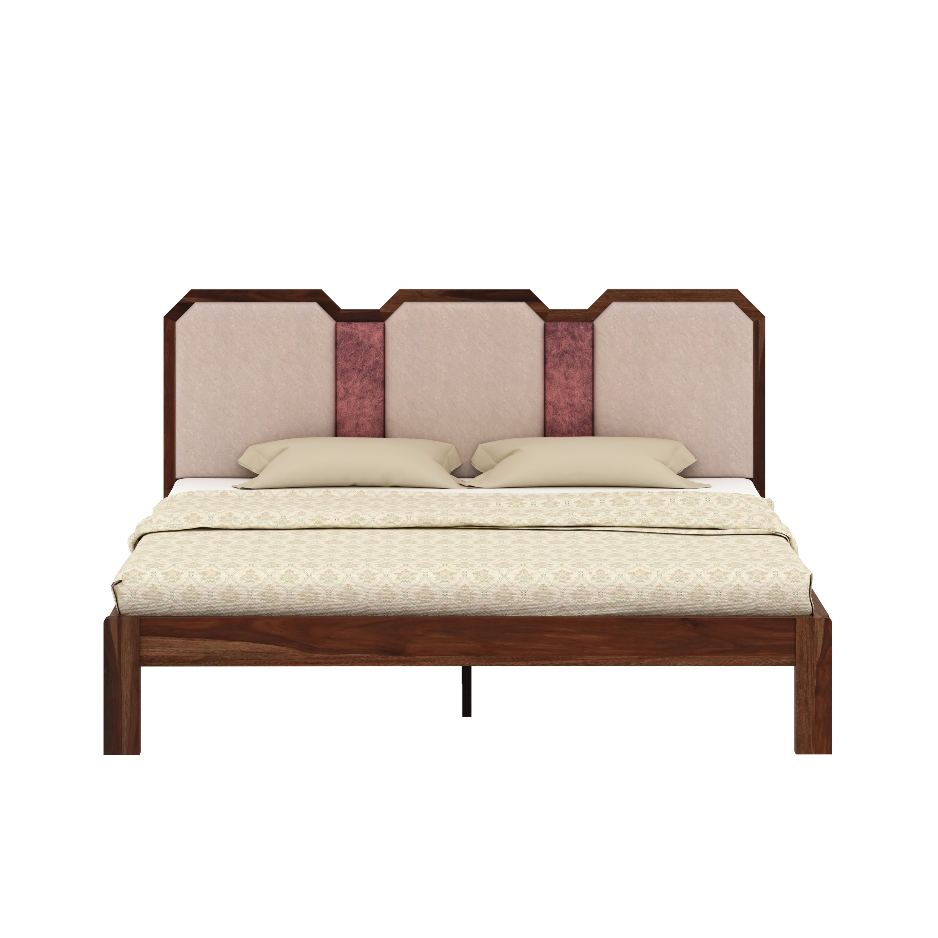 Classic Solid Wood King Size Bed Non Storage in Provincial Teak Finish