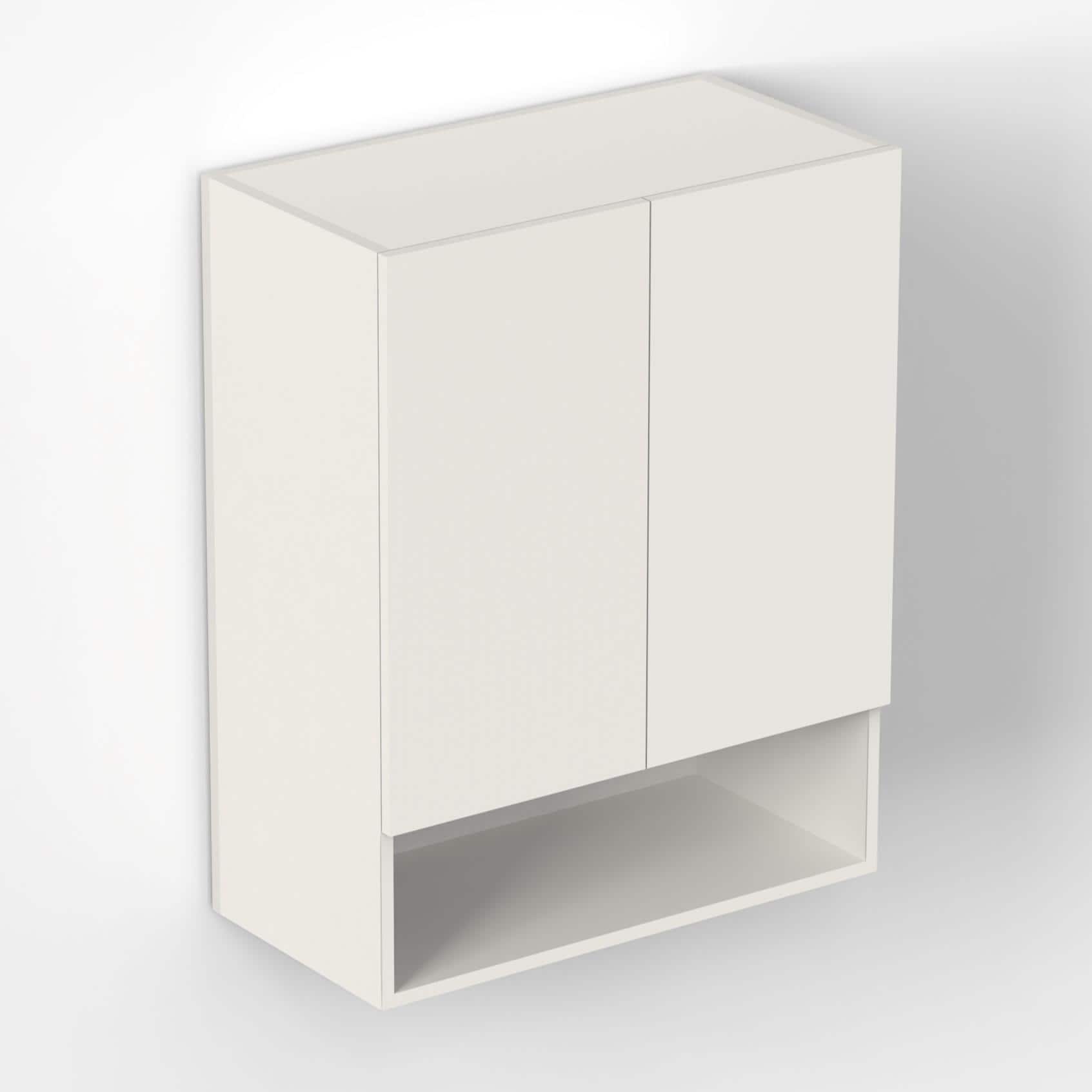 Opryt Engineered Wood Wall Mounted with Shelf Kitchen Cabinet Rack In White Finish