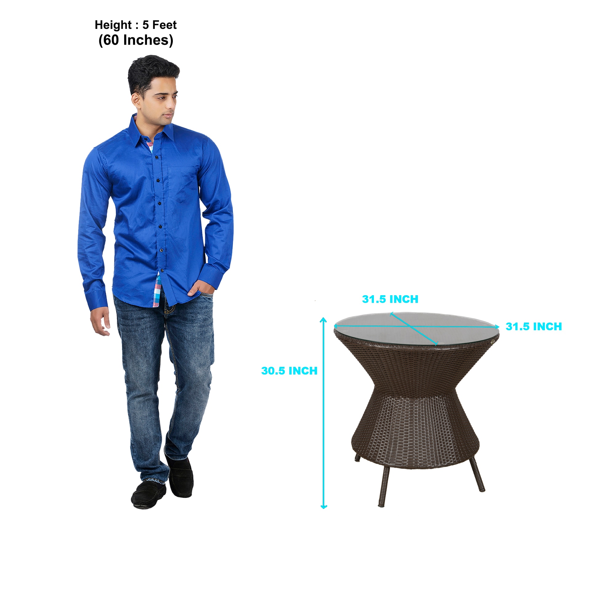 Cairns Wicker Chair In Brown Tone Finish