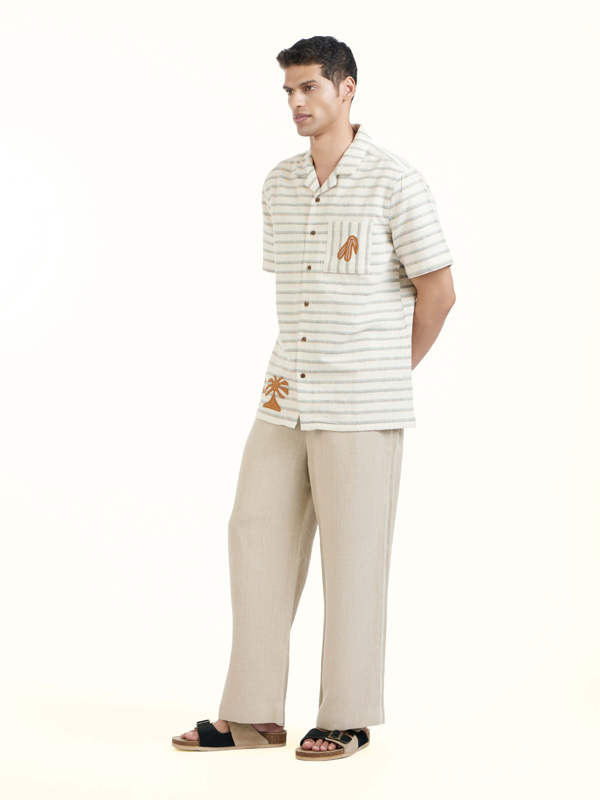 Ivory Kutchi Embroidered Shirt