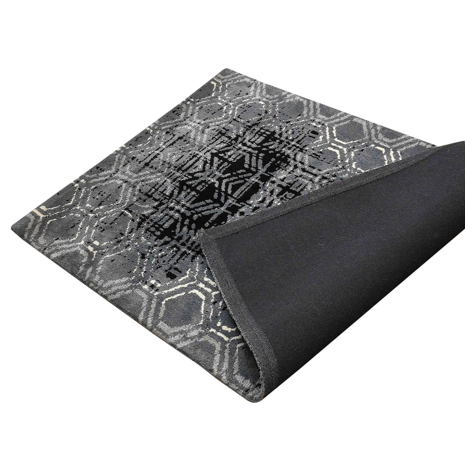 Multicolor Geometric Machine Made Polyester 3 X 5 Feet Carpet 3 X 5 Feet