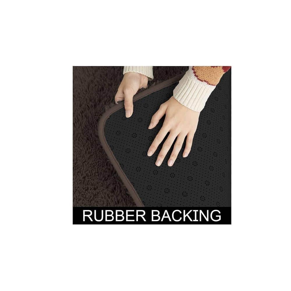 Bath Mat Rabbit Fur 1000 GSM Bathroom Door Mats Anti Skid Water Absorbent Easy Machine Washable Marino Rug for Entrance