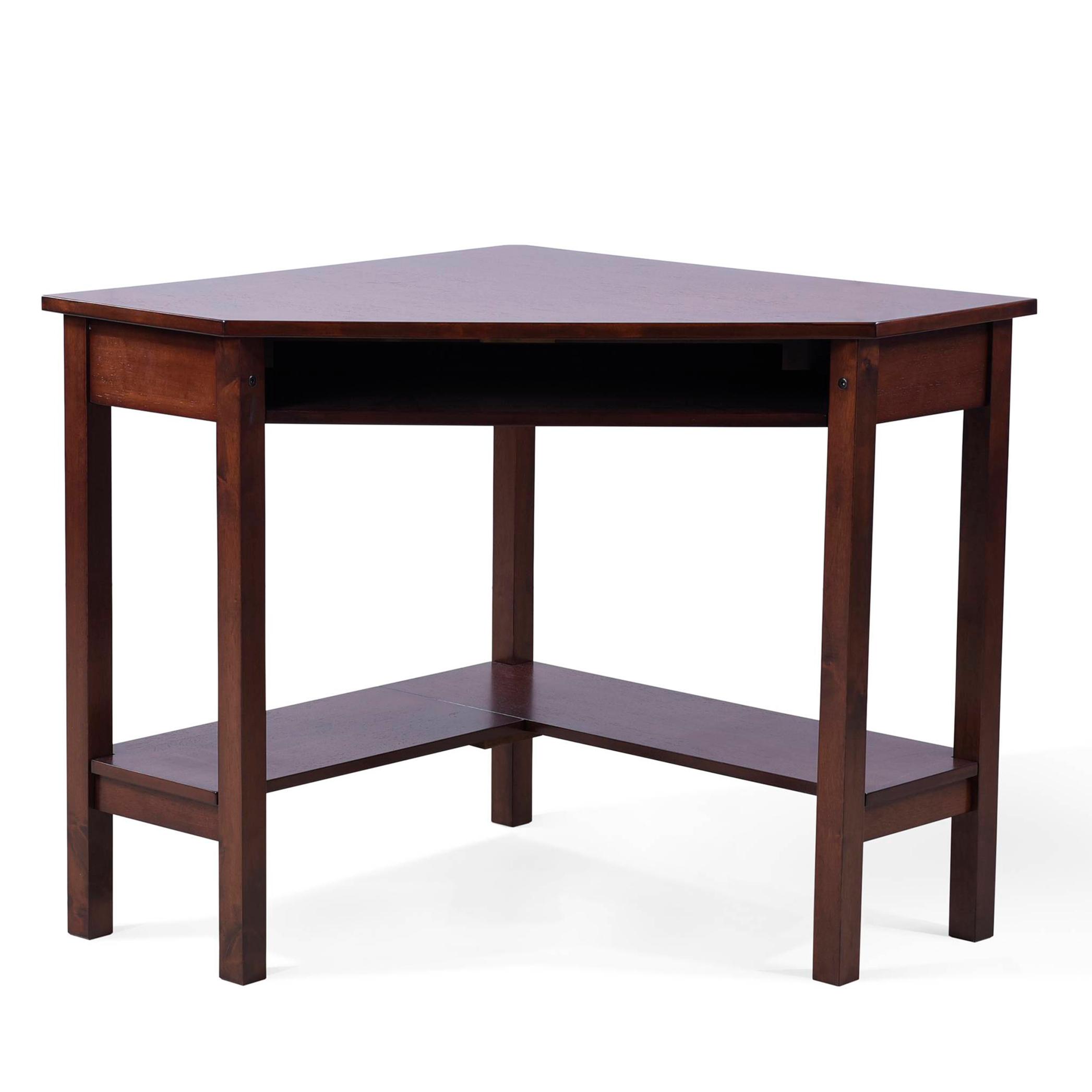 Collins Solid Wood Study Table in Dark Walnut Finish