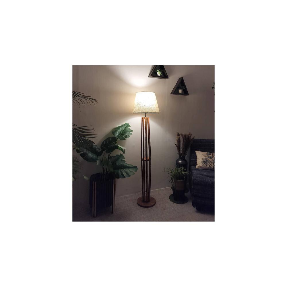 Tall Boy Black Jute Floor Lamp with Black Jute Base