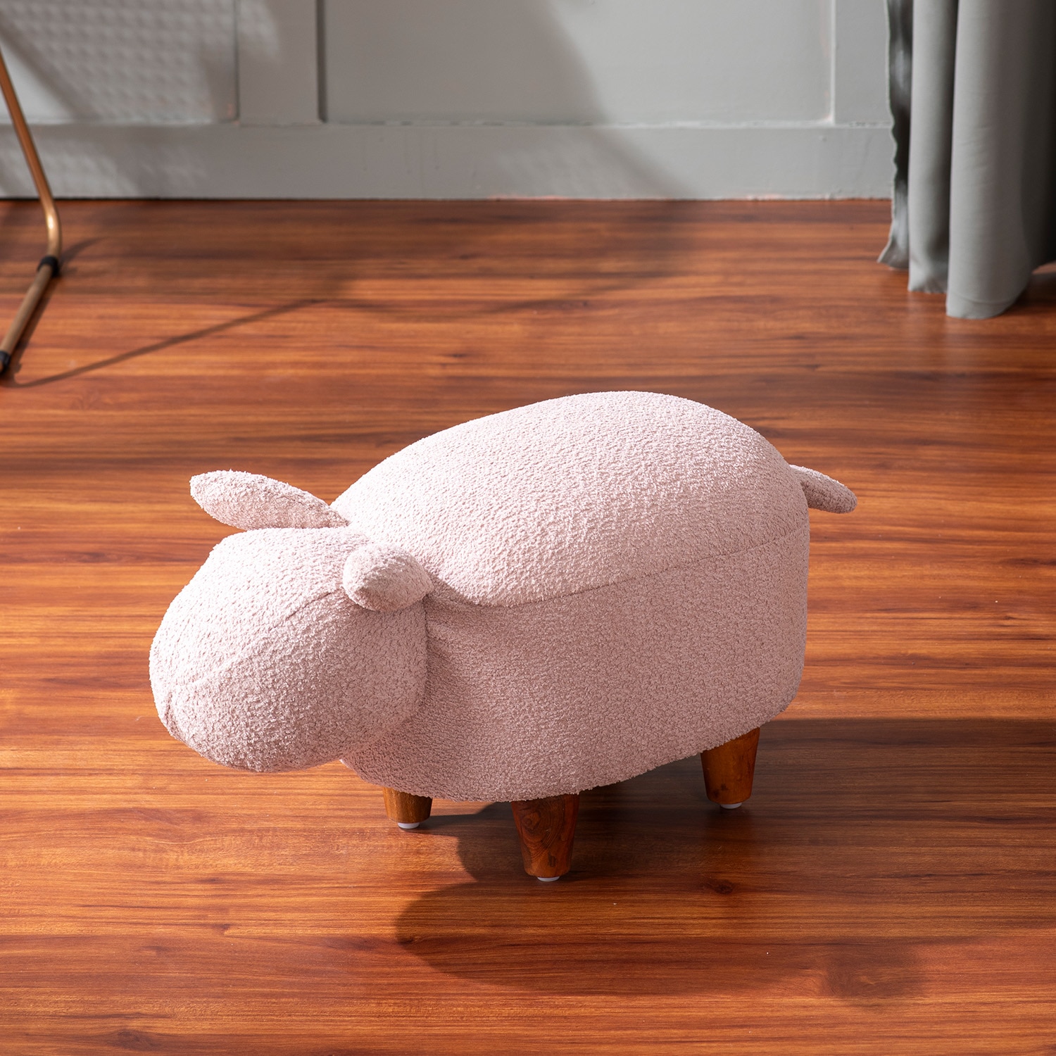 Whiskers Collection Bunny Rabbit Pouf Seating For Kids Room Pink-image-7