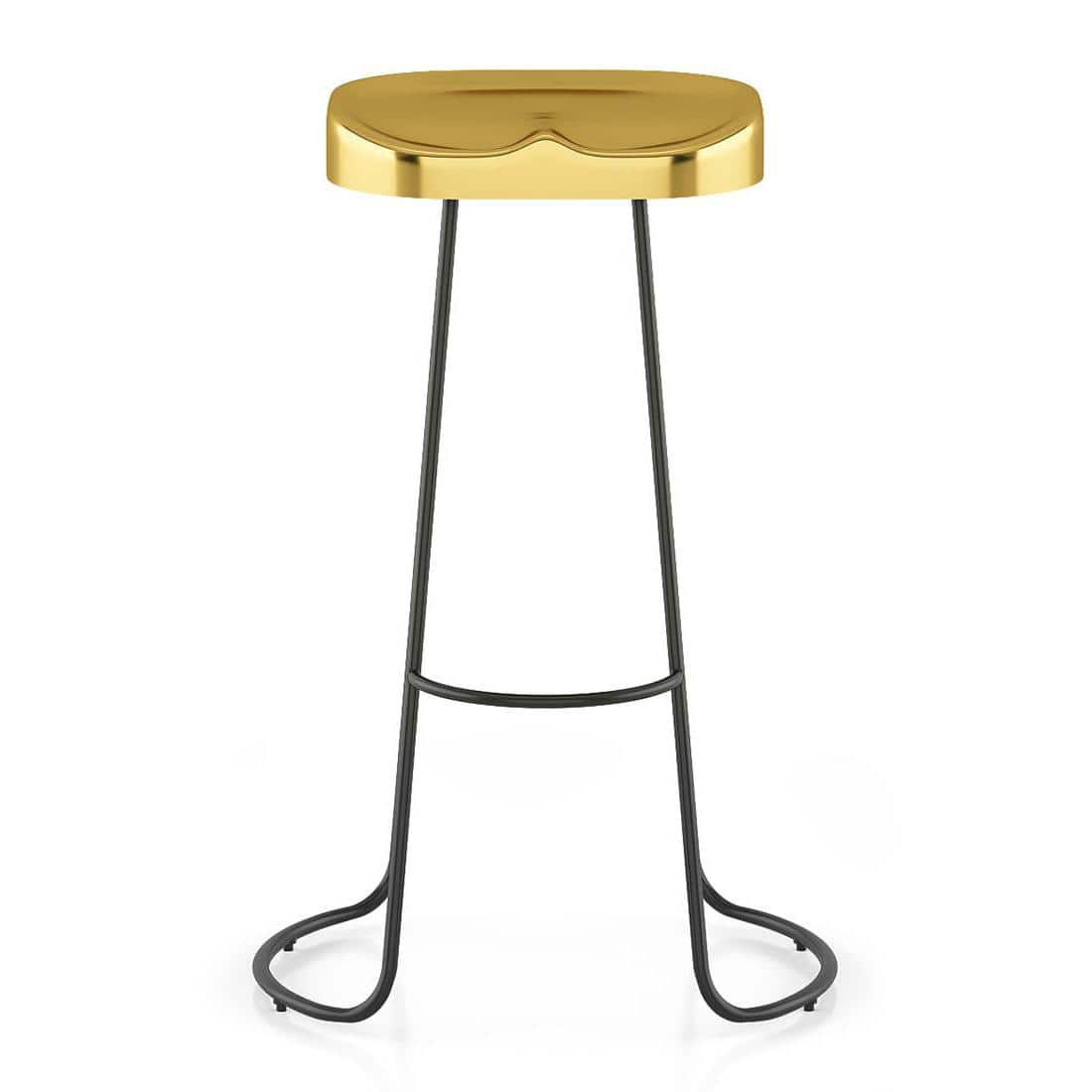 Sherman Metal Bar Stool in Brass Finish