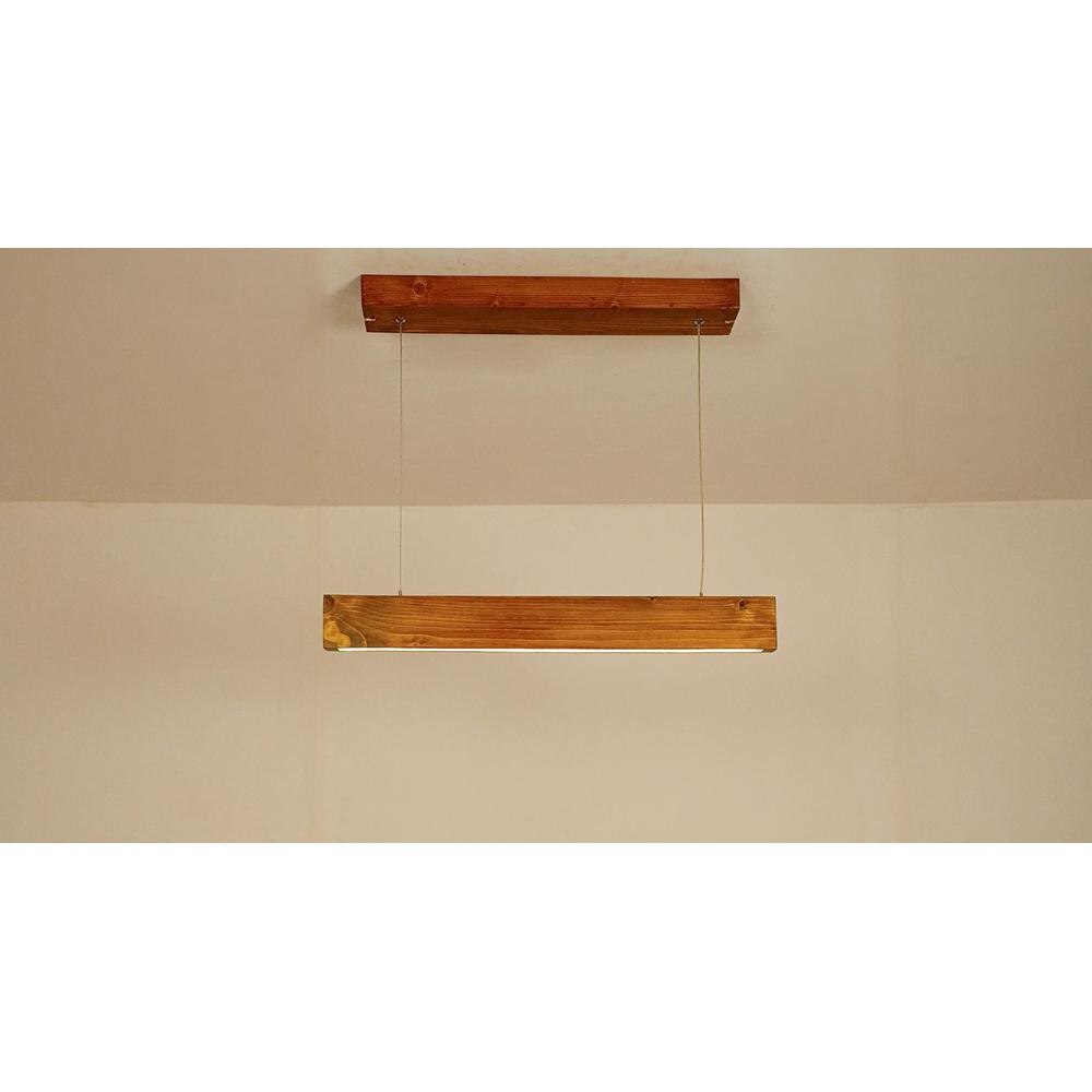 Slimline 24 Brown Wooden LED Hanging Lamp