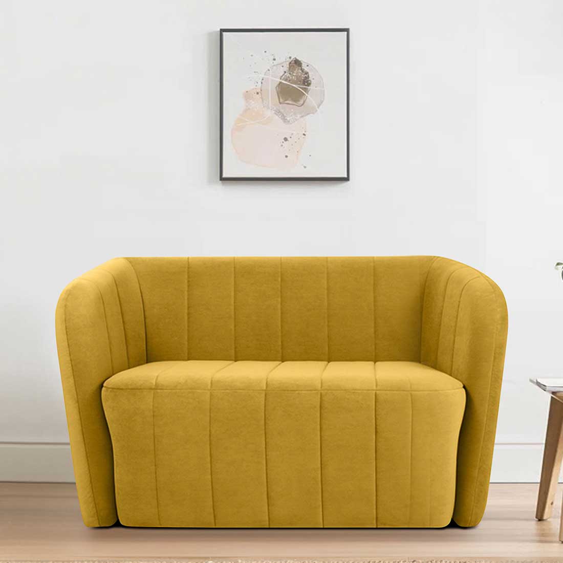 Candler Fabric Sofa (Yellow)