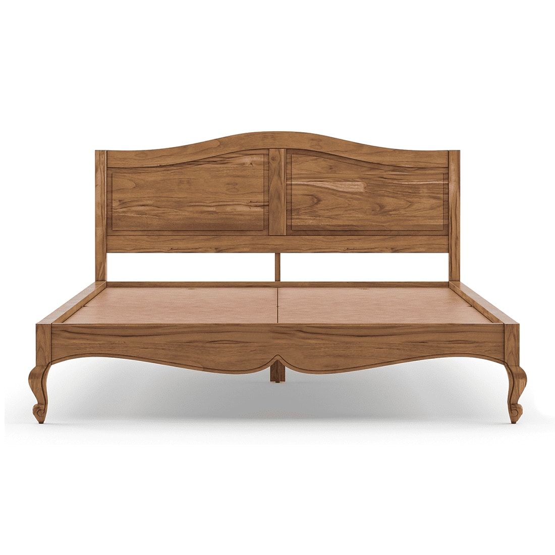 Taahira Queen Size Non Storage Bed In Natural Finish