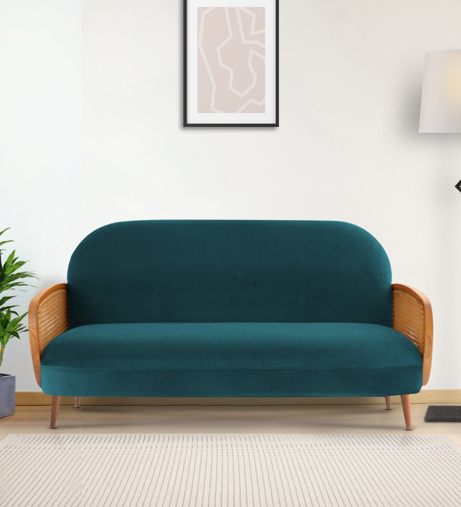 Holden Fabric Sofa (Teal Blue) - Home Lifestylez
