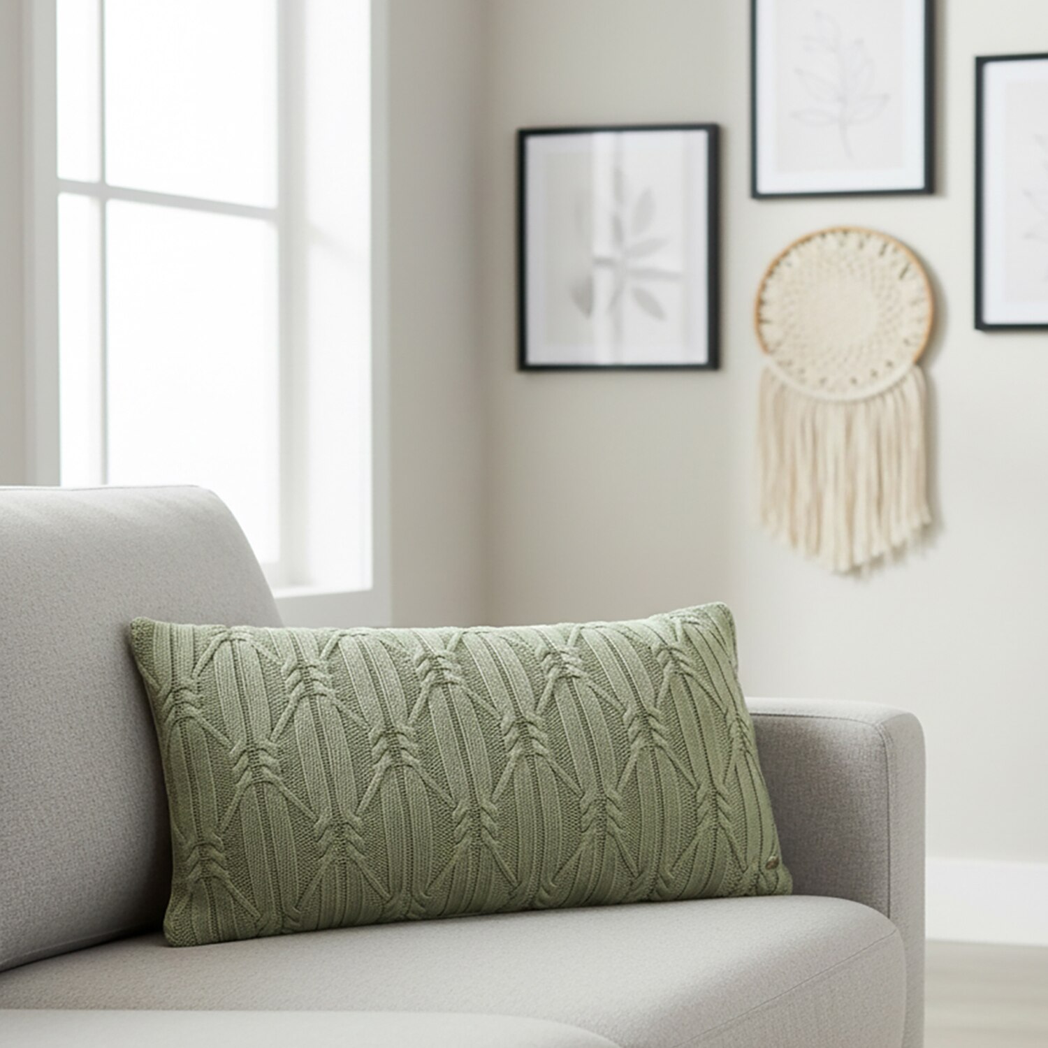 Holly Dried Herb Decorative Cushion Cover 12X20 Inches