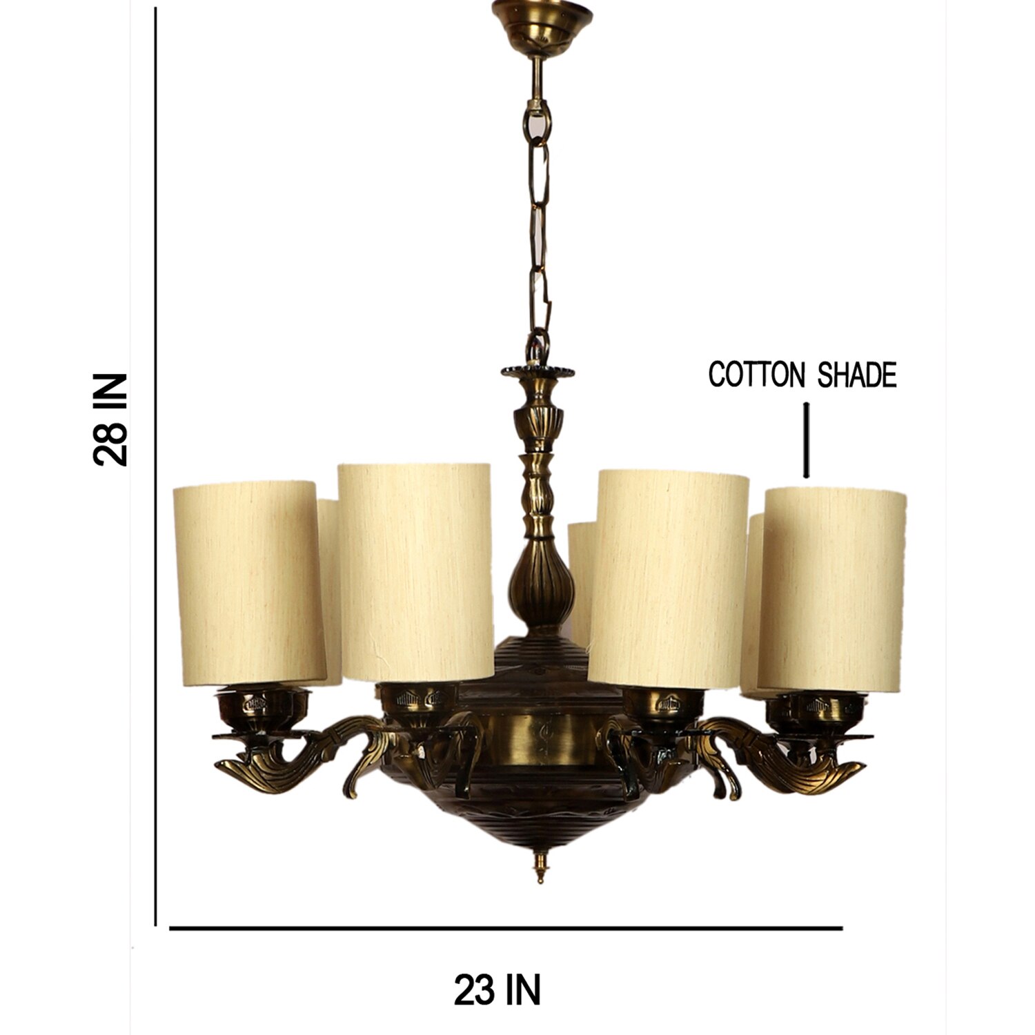 Devansh Gold Antique Wall Mounted Lamp With Black  Cotton Shade
