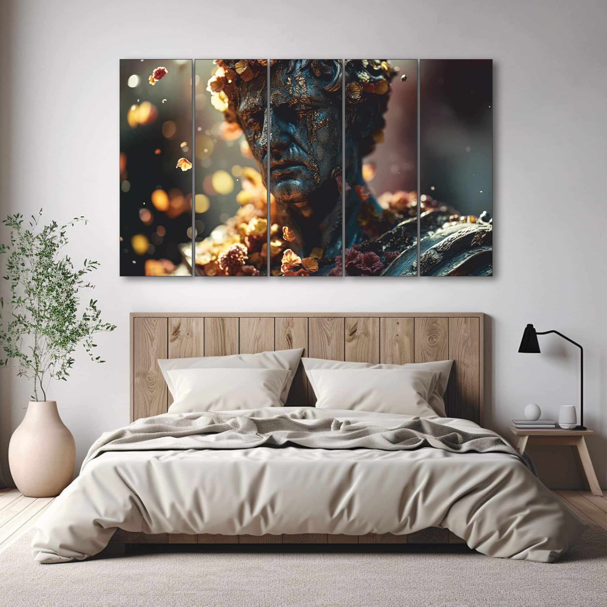 The Castle Decor Greek Art Wall Painting Wooden Framed Digital Painting 27x48 Inch (Style 3) - The Castle Decor