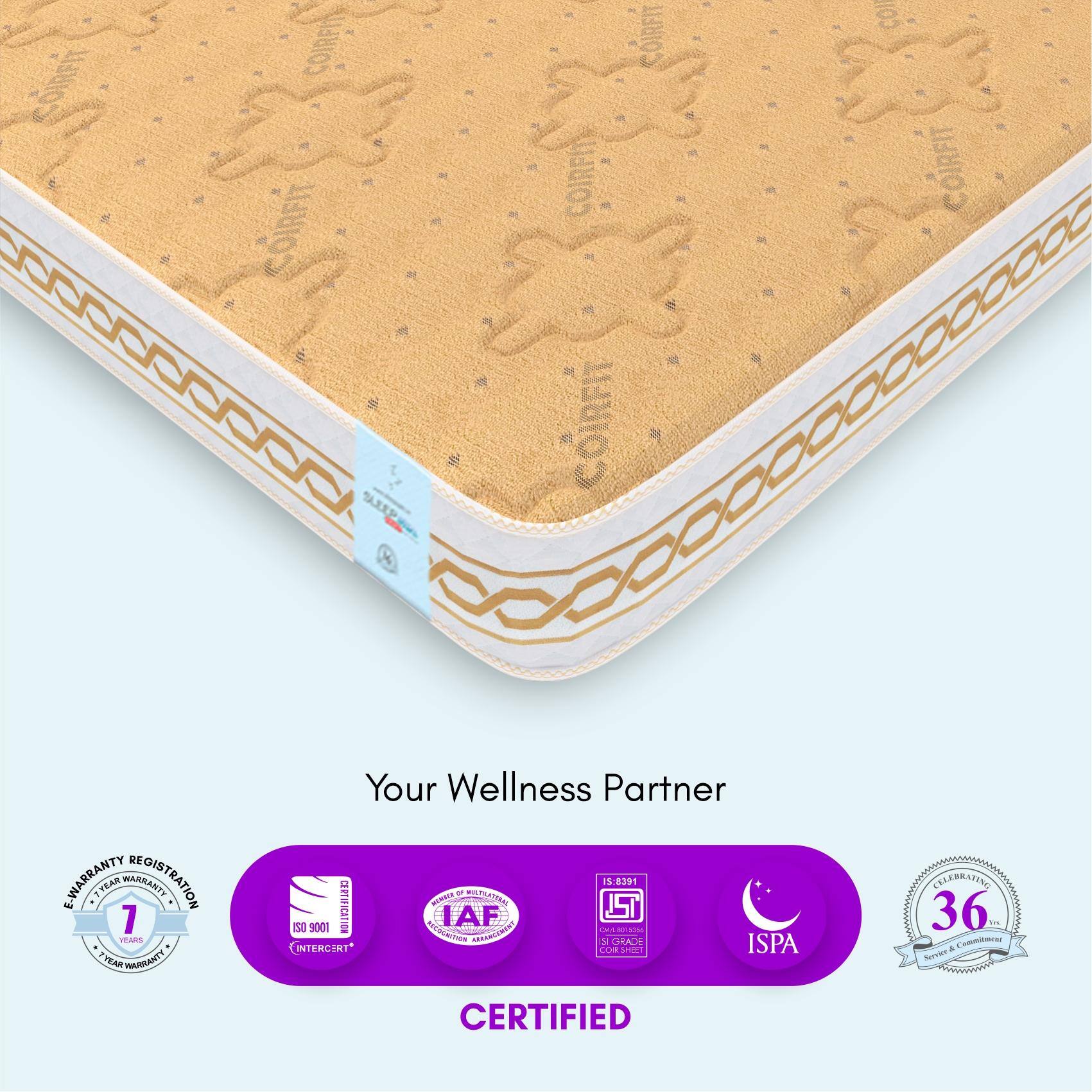 BACK SUPPORT Orthosense Cocopedic Tech King Size Mattress (78 x 70 in, 6 Inches)