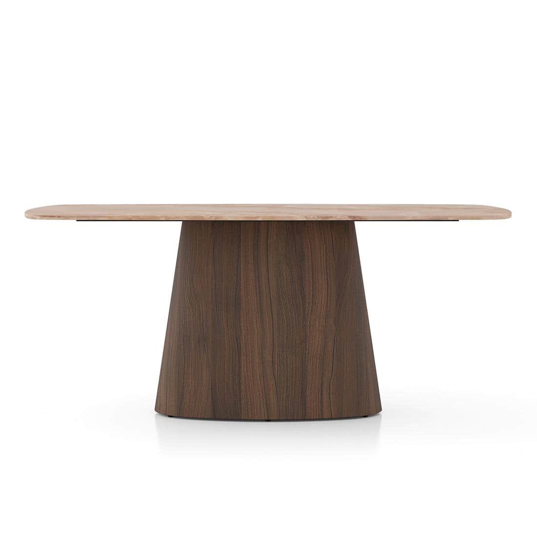 Nola 6 Seater Dining Table in Amber Jade Ceramic