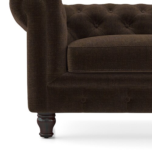 Winchester Premium 2 Seater Fabric Sofa in Dark Earth Colour