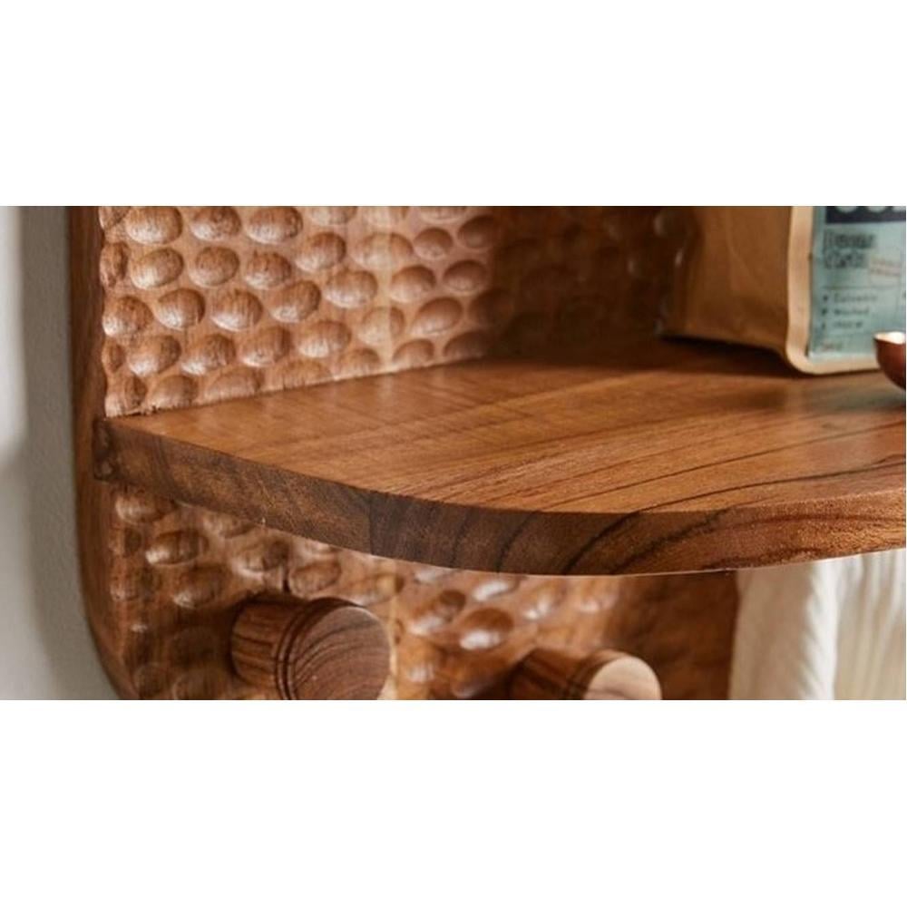 WOODENMOOD Rectangular Wall Rack