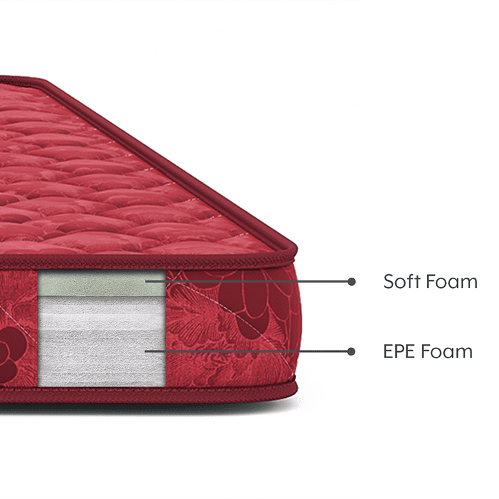 Classic Foam Queen Size Mattress (Mattress Thickness : 4 Inches, Mattress Dimensions : 78 x 60 in)