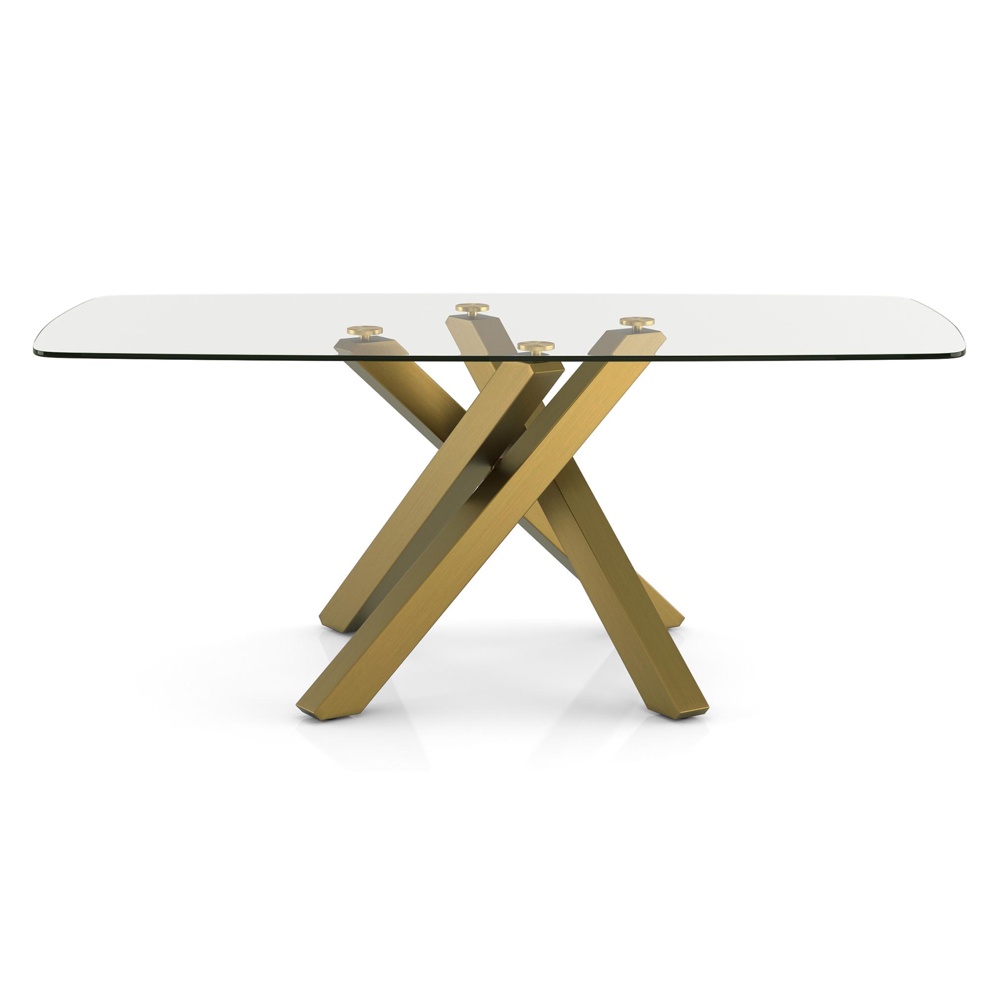 Zaida 6 Seater Glass Dining Table