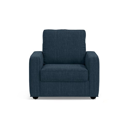 Apollo Sofa Set (Colour : Indigo Blue, Cushion : Hard, Back Type : High Back, Seater : 3+1+1)