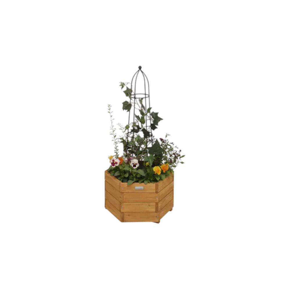 Wood Deco Hexagon Planter 45cm