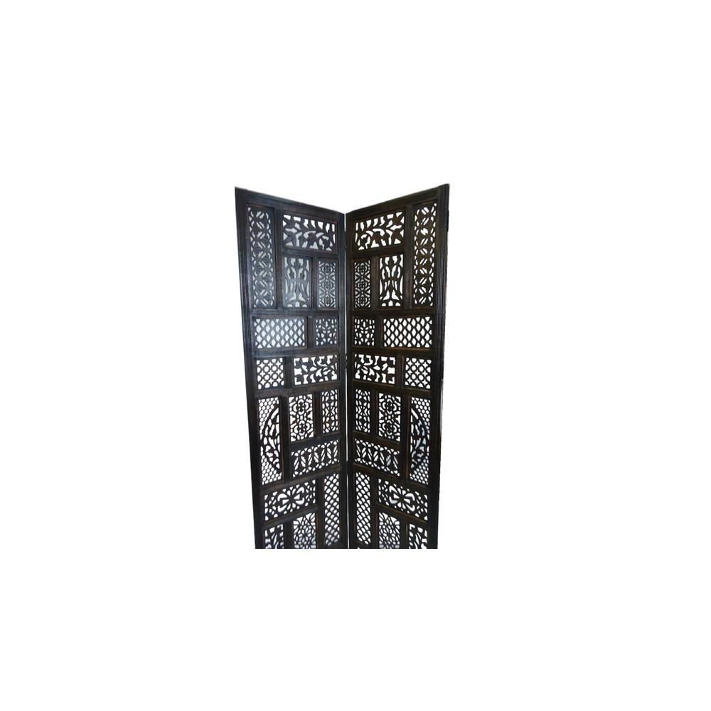 Kalei Solid Wood 4 Panel Room Divider