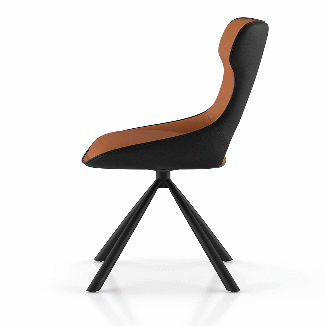 Tulip Swivel Dining Chair In Tan Colour