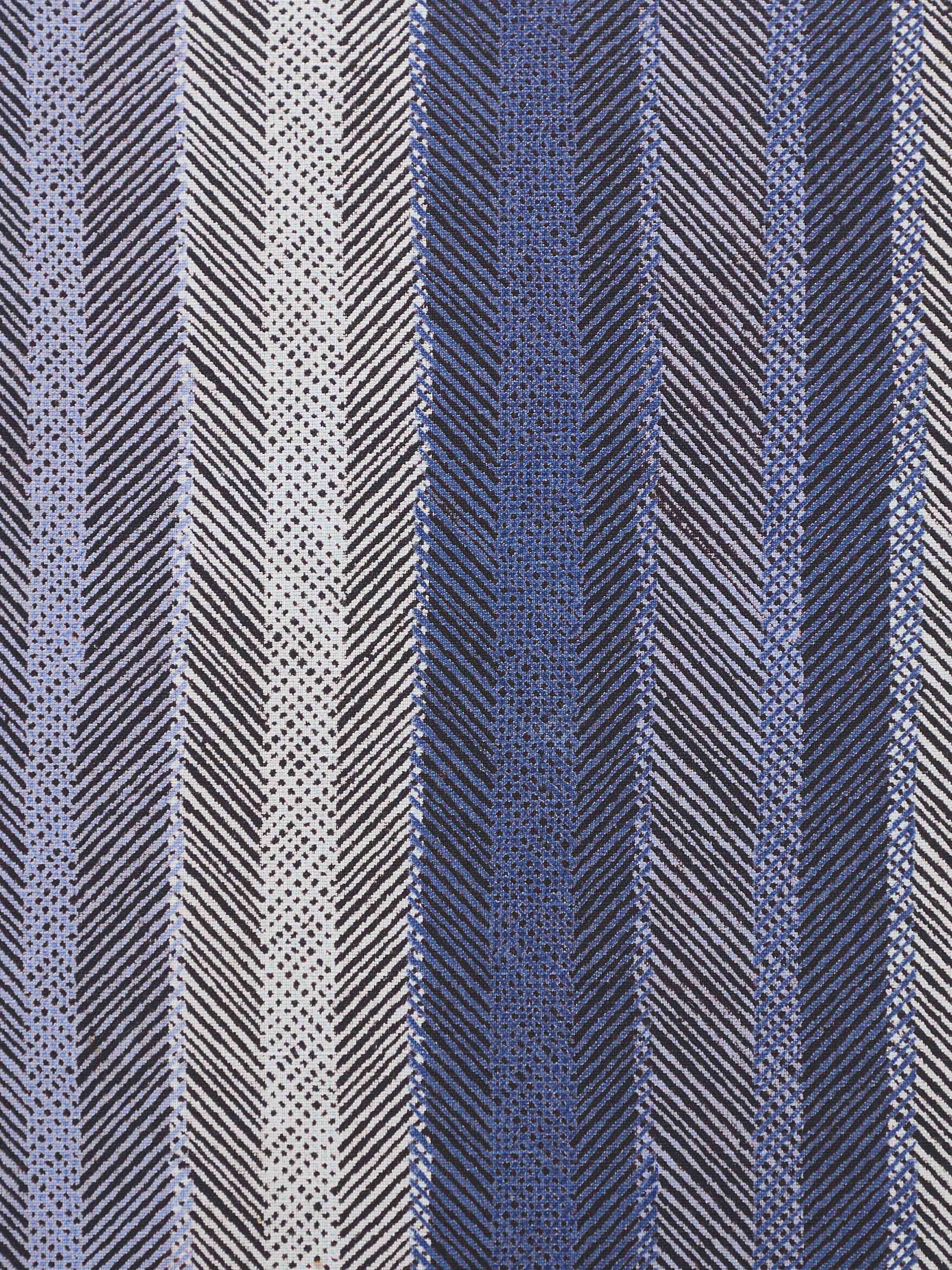 Parvat Indigo Stripe Linen Cotton Sanganeri Block Printed Cushion Cover