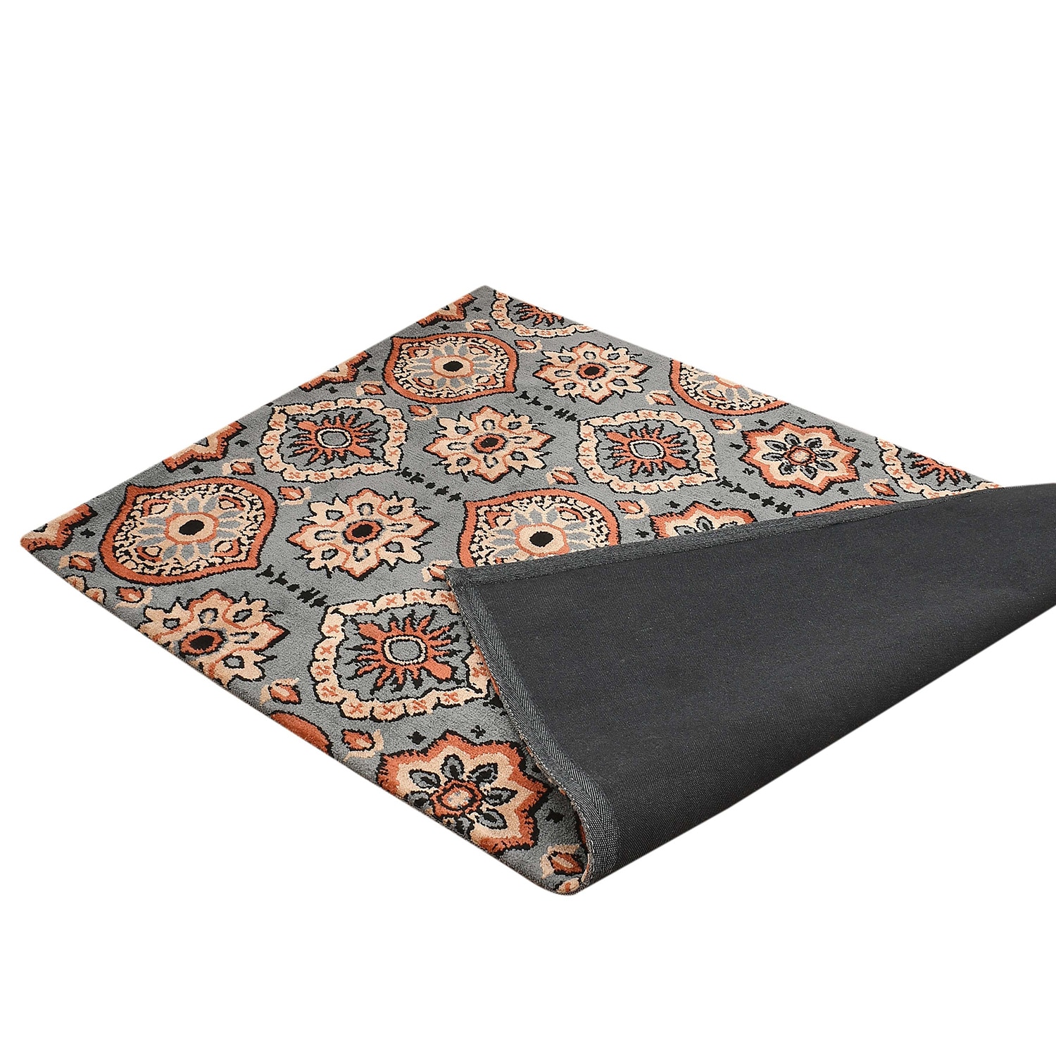 Multicolor Traditional Machine Made Polyester 5 X 7 Feet Carpet