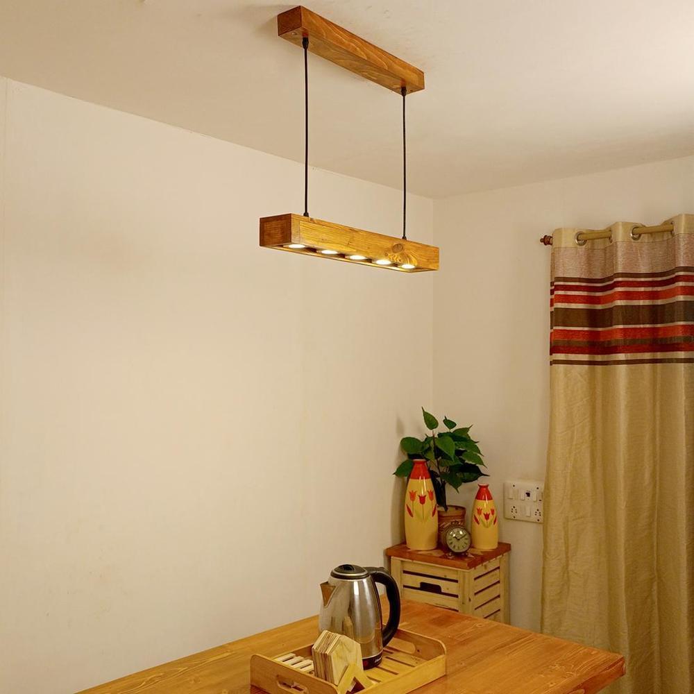 Felix 24 Brown Wooden LED Hanging Lamp