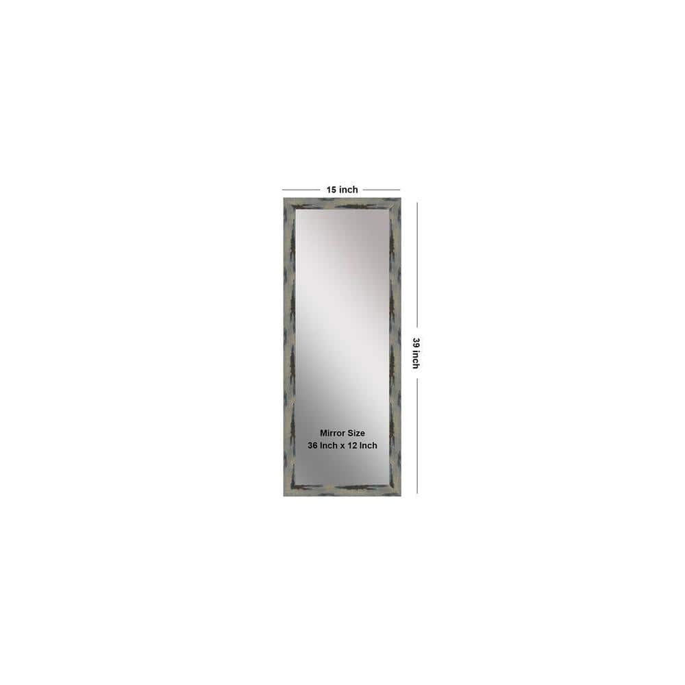 Madeline Framed rectangular decorative and bathroom wall mirror by elegant arts and frames (Mirror size 36 inch x 12 inch )