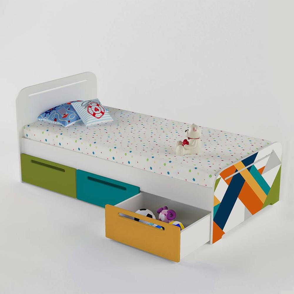 Simply Perfect Engineered Wood Drawer Storage Bed in Multi Colour Colour