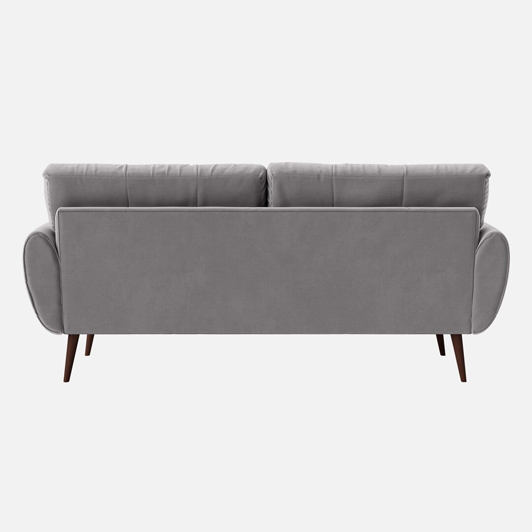 Faro Velvet 3 Seater Sofa in Grey Colour