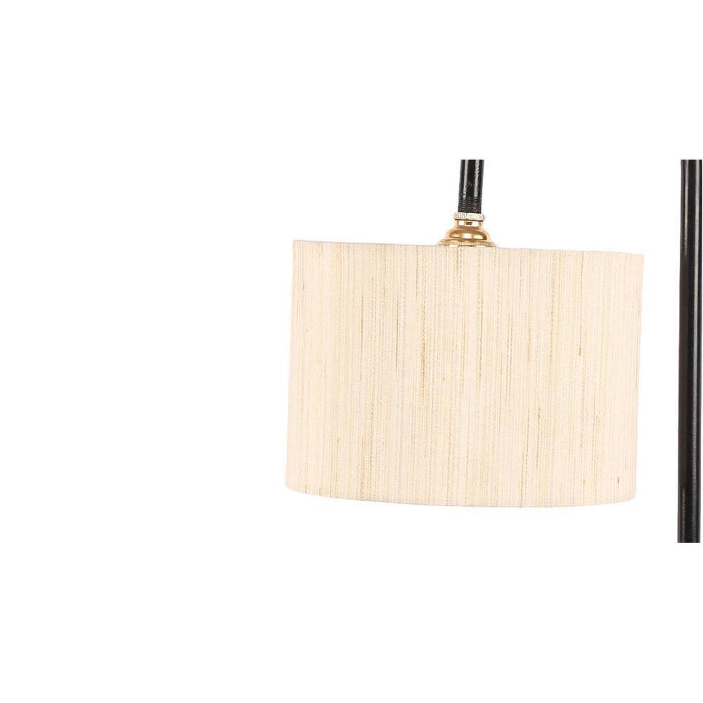 Clemence White Cotton Shade Table lamp