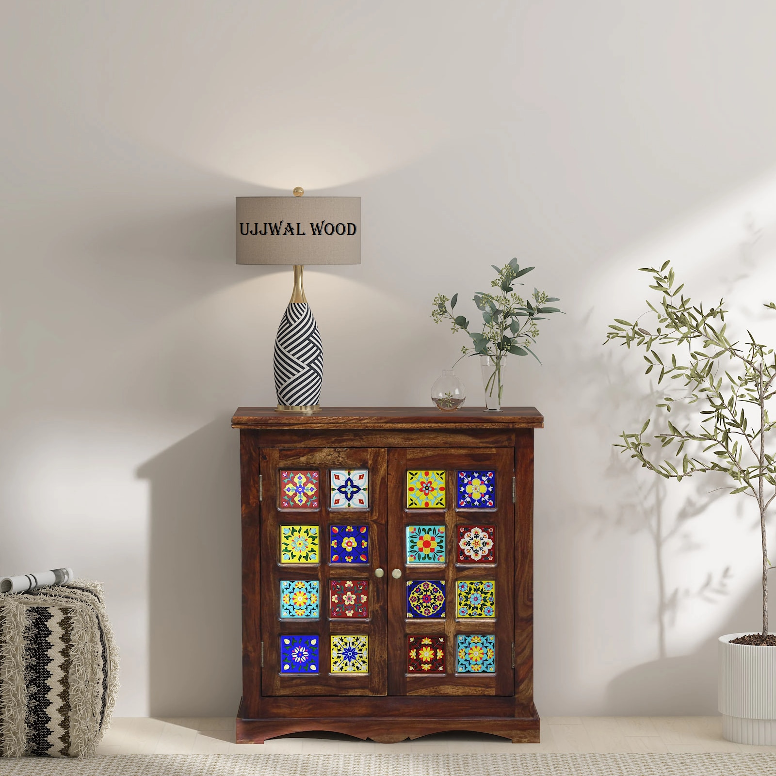 Sheesham Wood Sideboards In Provincial Teak Finish - Ujjwal Wood
